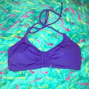 Royal blue halter bikini top